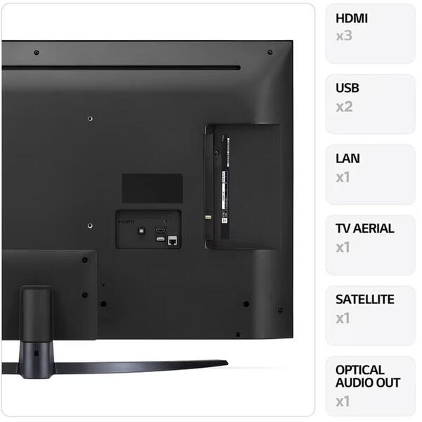 Televizor LED Smart LG 43UT81003LA, 109 cm, Ultra HD 4K, HDR, WiFi, Negru