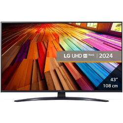 Televizor LED Smart LG 43UT81003LA, 109 cm, Ultra HD 4K, HDR, WiFi, Negru