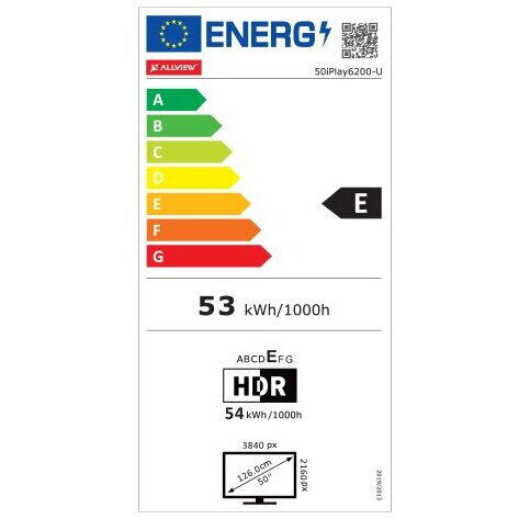 Televizor Allview LED 50iPlay6200-U, 126 cm, Smart, 4k Ultra HD, Clasa E