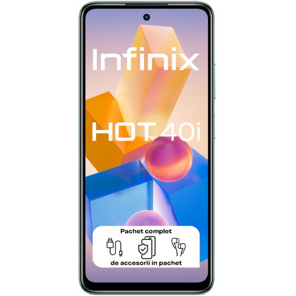 INFINIX  HOT 40i Starfall Green 4G/6.56&quot;/OC/8GB/256GB/32MP/50MP+AI CAM/5000mAh