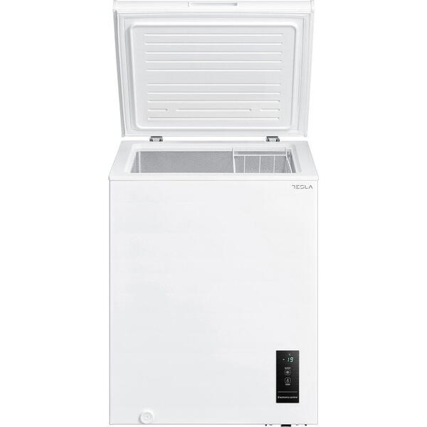 Tesla WG Lada frigorifica Tesla RH1500ME, 142 l, Clasa E, Functie frigider, Control electronic, Display LED, H 85 cm, Alb