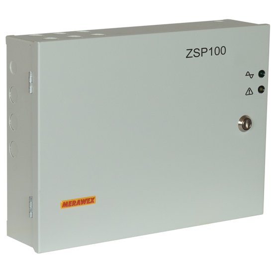 Sursa de alimentare pentru sisteme de detectie incendiu 24V/4A in cutie metalica Merawex ZSP100-4A-07, loc pentru 2 acumulatori, Tensiune de intrare: 100/230VAC, eficienta ridicata sub sarcina si consum redus, comunicare RS-232 / RS-485, rata scazuta de e