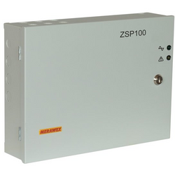 Sursa de alimentare pentru sisteme de detectie incendiu 24V/4A in cutie metalica Merawex ZSP100-4A-07, loc pentru 2 acumulatori, Tensiune de intrare: 100/230VAC, eficienta ridicata sub sarcina si consum redus, comunicare RS-232 / RS-485, rata scazuta de e