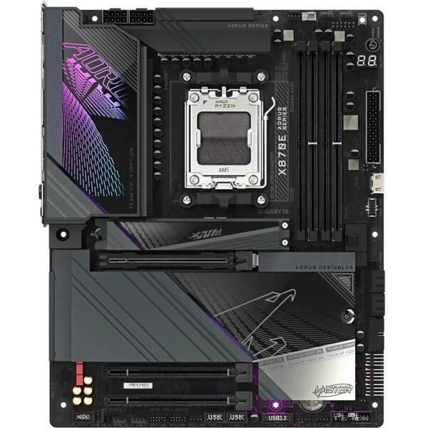 Gigabyte X870E AORUS MASTER, AM5, DDR5, Wi-Fi, BT, ATX, Negru