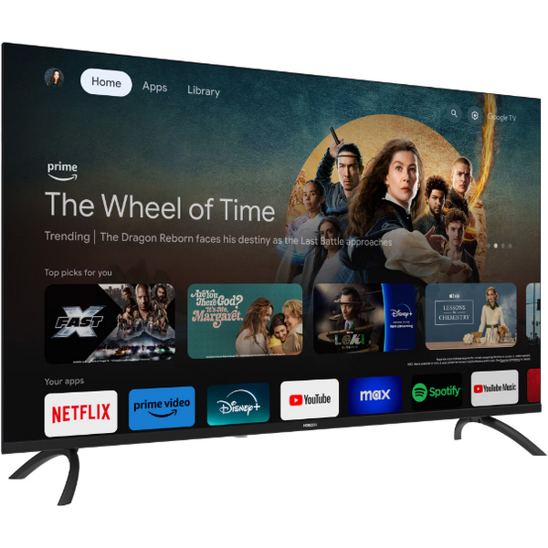 LED TV HORIZON 32HL7590H/D, 32" D-LED, HD (720p), CME 200Hz, DVB- S2/T2/C, Contrast 3000:1, 180 cd/m2, Google TV, Google Cast + Google Assistant + BT5.0, 1xLAN (RJ45), 1xCI+, 3xHDMI, 2xUSB, 1xOPTICAL, VESA 100 x 100 mm M6, Double Neck-Foot Stand, BLACK