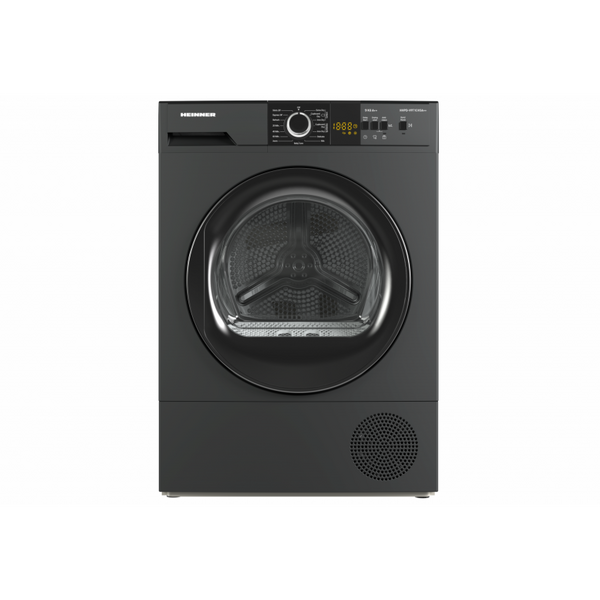 Uscator de rufe Heinner HHPD-V9T1CHSA++, Pompa de caldura, 9 kg, 15 programe, Clasa A+/E, Display Led, Functie Anti-sifonare, Argintiu