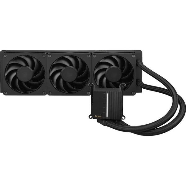 Cooler Procesor ASUS PROART LC 360, marime radiator 394mm, 3x120mm, viteza ventilatoare 800-2000 RPM +/- 10%, Suport AMD: AM5 AM4, suport INTEL: LGA 1700/1200/115x