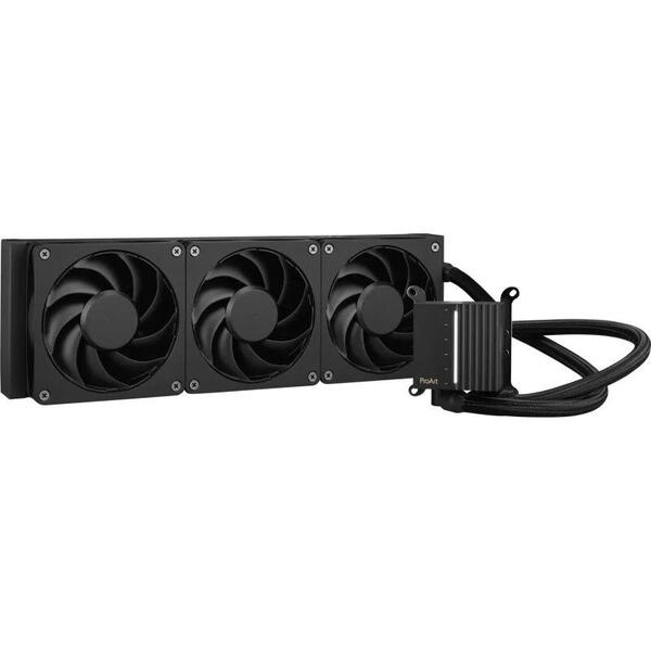Cooler Procesor ASUS PROART LC 360, marime radiator 394mm, 3x120mm, viteza ventilatoare 800-2000 RPM +/- 10%, Suport AMD: AM5 AM4, suport INTEL: LGA 1700/1200/115x