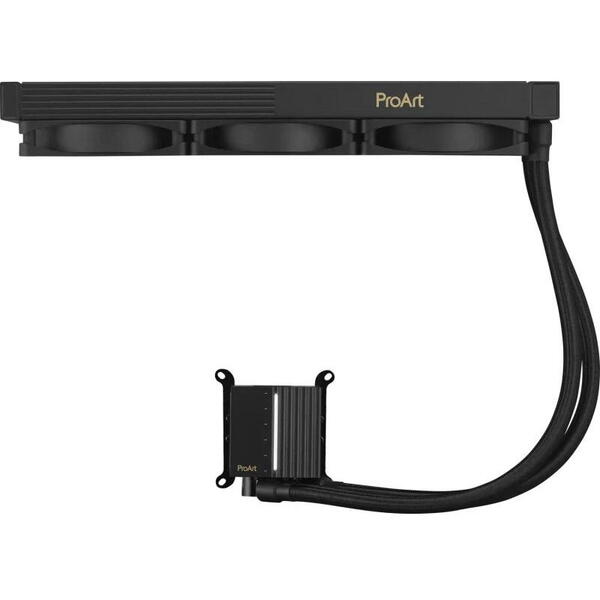 Cooler Procesor ASUS PROART LC 360, marime radiator 394mm, 3x120mm, viteza ventilatoare 800-2000 RPM +/- 10%, Suport AMD: AM5 AM4, suport INTEL: LGA 1700/1200/115x