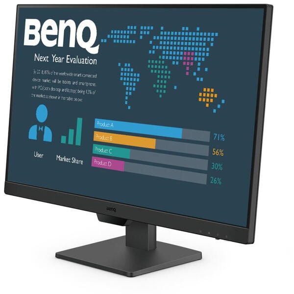 Monitor BenQ 27" BL2790, FHD 1920*1080, IPS, 250 cd/ mp, 178/ 178, 5 ms, 1.300:1, 16:9, Anti-Glare, boxe 2* 2W, Headphone Jack, VESA 100* 100, QSG, 2* HDMI, DP, Flicker-free, Low Blue Light Plus, Eye-CareU, culoare negru