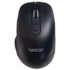 Mouse Spacer, PC sau NB, wireless, 2.4GHz + Bluetooth 5.1, optic, max.1600 dpi, butoane/scroll 6/1,buton ON/OFF, negru,baterii AAAx2 incluse