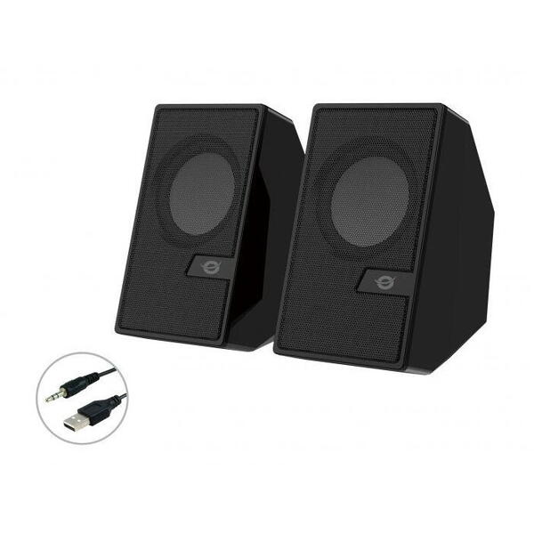 CONCEPTRONIC BJORN02B 2.0-Channel Computer Speaker with Bluetooth, 6W, 63 x 63 x 105 mm