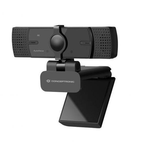 Conceptronic AMDIS07B 4K Ultra HD Autofocus Webcam with Dual Microphone, 103 x 55 x 44 mm