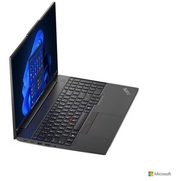Notebook Laptop Lenovo ThinkPad E16 Gen 2 cu procesor Intel® Core™ Ultra 5 125U pana la 4.3GHz, 16" WUXGA, IPS, 32GB DDR5, 1TB SSD, Intel® Graphics, No OS, Black, 3Y Onsite upgrade
