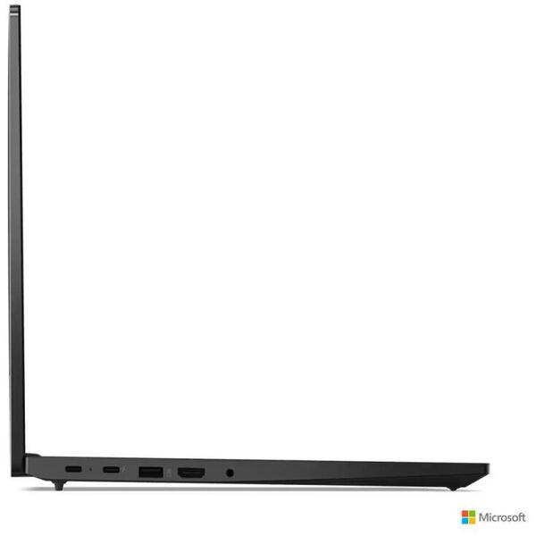 Notebook Laptop Lenovo ThinkPad E16 Gen 2 cu procesor Intel® Core™ Ultra 5 125U pana la 4.3GHz, 16" WUXGA, IPS, 32GB DDR5, 1TB SSD, Intel® Graphics, No OS, Black, 3Y Onsite upgrade