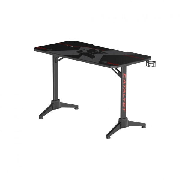 Birou gaming Serioux Catalyst,  dimensiuni: 1200x600x750mm, dimensiune blat(LxLxT): 1200x600x18mm, greutate suportata: 100 kg, inaltime: 750 mm, mouse Pad inclus, suport casti, suport cana/pahar