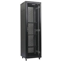 Rack 19'' 42U 800x1000, de podea, usa fata si spate perforate, panouri laterale detasabile si securizate, dezasamblat, capacitate 1000kg, negru RAL 9004, DATEUP