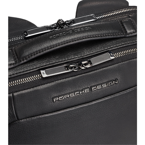 Rucsac din piele Porsche Design Roadster S, Negru