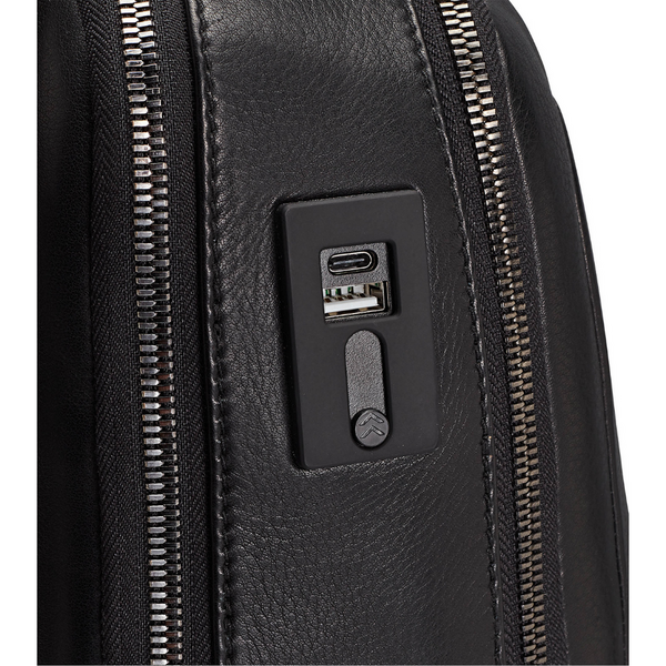 Rucsac din piele Porsche Design Roadster S, Negru