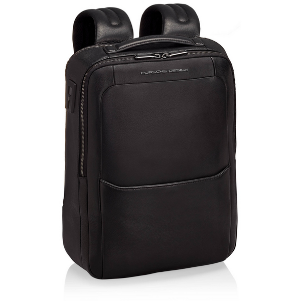 Rucsac din piele Porsche Design Roadster S, Negru