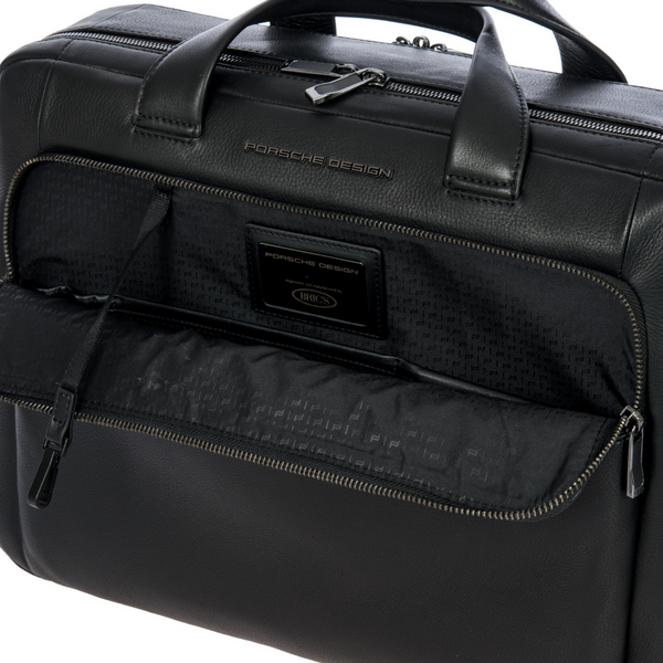 Geanta din piele Porsche Design Roadster M, Negru 43x30x13 OLE01501.001