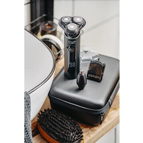 ADLER Aparat de barbierit Travel shaver 3 in 1, autonomie 60 min, negru