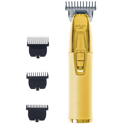 Aparat de tuns Adler AD 2836g 100W, 4 accesorii incluse, Ceramica/Titan, Auriu