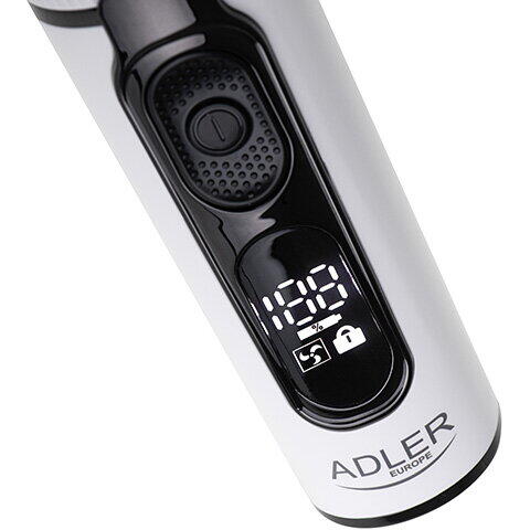 ADLER Aparat de tuns Hair clipper LED, USB C, afisaj LED, alb