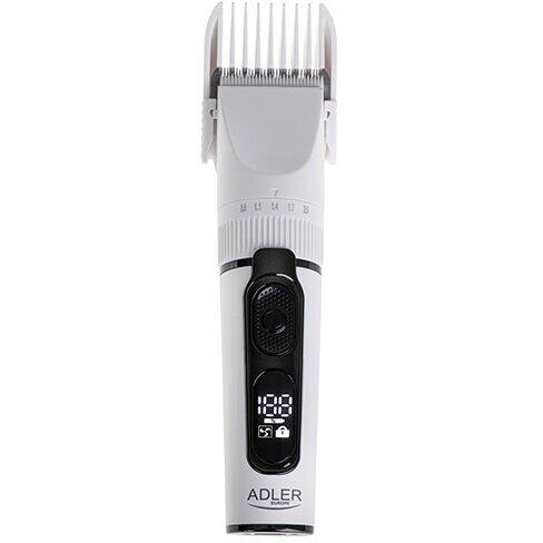ADLER Aparat de tuns Hair clipper LED, USB C, afisaj LED, alb