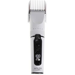 ADLER Aparat de tuns Hair clipper LED, USB C, afisaj LED, alb
