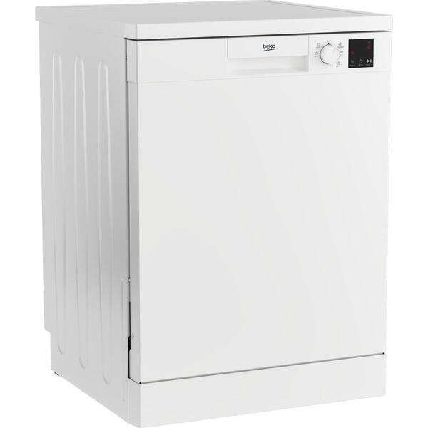 Masina de spalat vase de sine statatoare Beko DVN05320W, 13 seturi, 5 programe, afisaj LED, clasa energetica E, alb