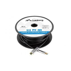Cablu Lanberg CA-HDMI-20FB-0400-BK, HDMI - HDMI, 40m, Black