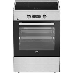 Aragaz Beko FSM69301SXT, Electric, 4 zone de gatit, Booster, SteamShine Cleaning, Gatire asistata de abur, Rafturi telescopice, Timer, Clasa A, 60 cm, Inox