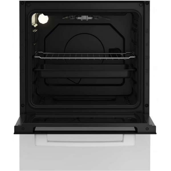 Aragaz Arctic AGM5610FL, Gaz, 4 arzatoare, Safety Plus, Arzatoare cu eficienta ridicata, Iluminare interioara, Timer, 60 cm, Alb