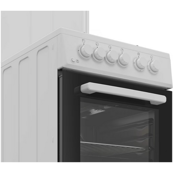 Aragaz Arctic AGM5610FL, Gaz, 4 arzatoare, Safety Plus, Arzatoare cu eficienta ridicata, Iluminare interioara, Timer, 60 cm, Alb
