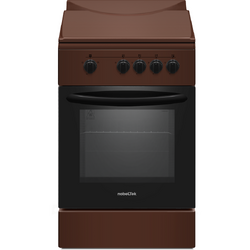 Aragaz Nobeltek NLT 5551M/G1, 50 cm, plita gaz, cuptor gaz, siguranta plita si cuptor, echipat cu diuze GPL, diuze GN de schimb, capac tabla, Maro