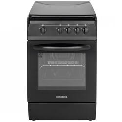 Aragaz NobelTek NLT 5601N/G1, Gaz, 4 arzatoare, Dispozitiv siguranta plita si cuptor, 50 x 60 cm, Negru