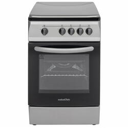 Aragaz NobelTek NLT 5601S/G1, Gaz, 4 arzatoare, Dispozitiv siguranta plita si cuptor, 50 x 60 cm, Silver