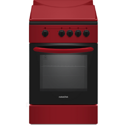 Aragaz Nobeltek NLT 5551R/G1, 50 cm, plita gaz, cuptor gaz, siguranta plita si cuptor, echipat cu duze GPL, duze GN de schimb, capac tabla, Rosu