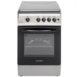 Aragaz NobelTek NLT 5602IX/G1, Gaz, 4 arzatoare, Dispozitiv siguranta plita si cuptor, Aprindere electrica, 50 x 60 cm, Inox