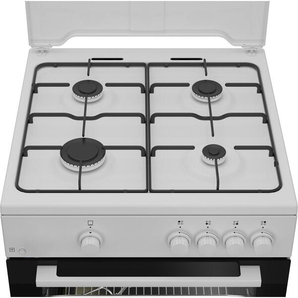 Aragaz Arctic, ABGM6600L, Gaz, 4 arzatoare cu eficienta ridicata, Alb