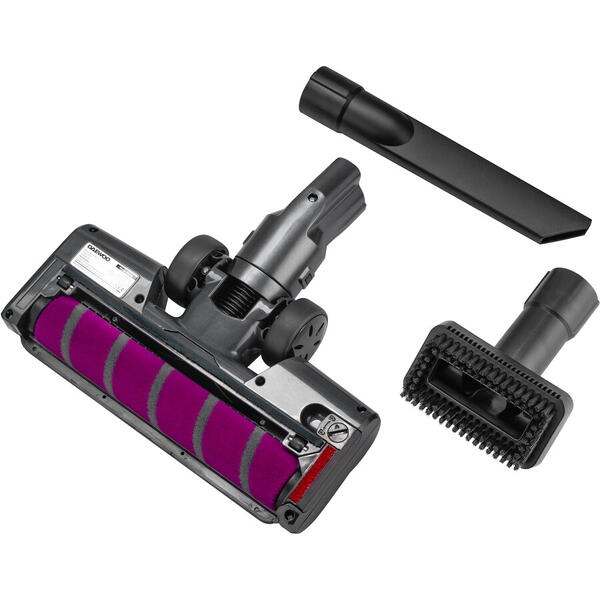 Aspirator Daewoo vertical RSH-410GP-1, putere 300W, filtru HEPA, autonomie 40 min., control pe maner, baterie reincarcabila, indicator de putere, Mov