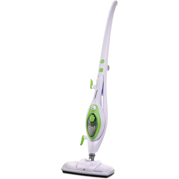 Aparat de curatat cu abur 12 in 1 Morphy Richards 720512, 1500W, Steam Mop, capacitate 380 ml, Alb