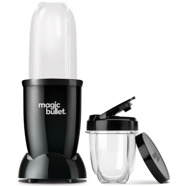 DELONGHI Blender Nutribullet Magic Bullet MBR06B, 200W, Cupa de 560ml, Cupa 355ml, Usor de utilizat, Design simplu si compact, Usor de curatat, Negru