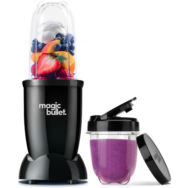 DELONGHI Blender Nutribullet Magic Bullet MBR06B, 200W, Cupa de 560ml, Cupa 355ml, Usor de utilizat, Design simplu si compact, Usor de curatat, Negru