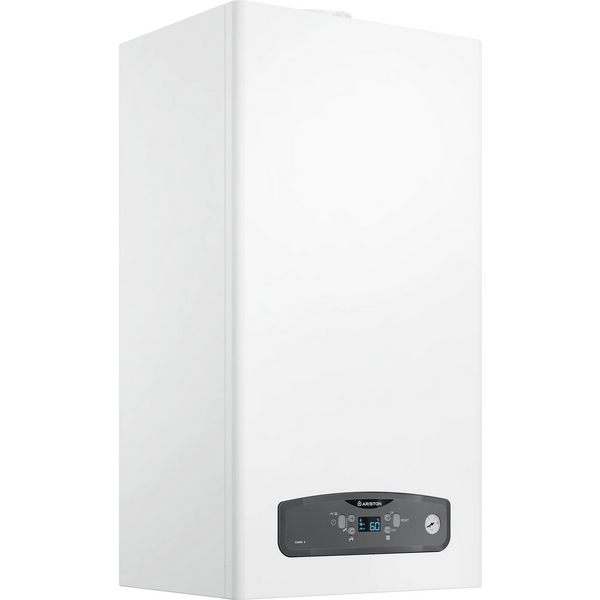 Centrala murala in condensare Ariston Cares S 30, 30 kw, schimbator de caldura din otel-inox, Display LCD, Kit evacuare inclus