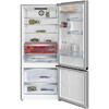 Combina frigorifica Beko B3RCNE594HXB, 551 l, No Frost, HarvestFresh, AeroFlow, Clasa E, Kitchen Fit, Compartiment 0 C, H 187 cm, Metal Look