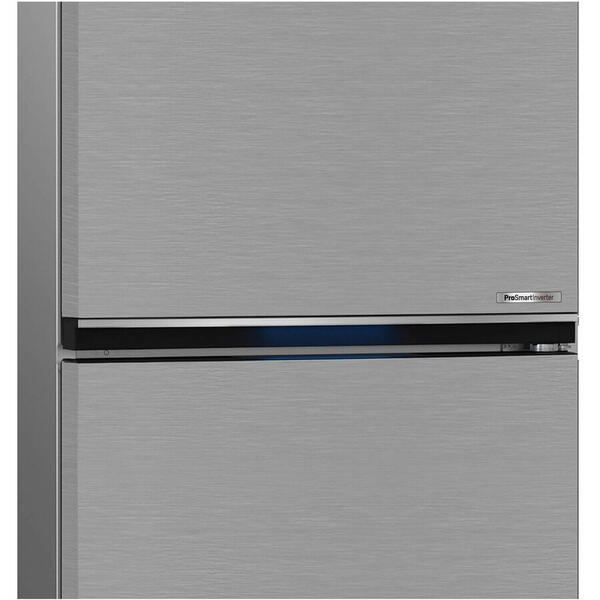 Combina frigorifica Beko B3RCNE594HXB, 551 l, No Frost, HarvestFresh, AeroFlow, Clasa E, Kitchen Fit, Compartiment 0 C, H 187 cm, Metal Look