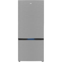 Combina frigorifica Beko B3RCNE594HXB, 551 l, No Frost, HarvestFresh, AeroFlow, Clasa E, Kitchen Fit, Compartiment 0 C, H 187 cm, Metal Look