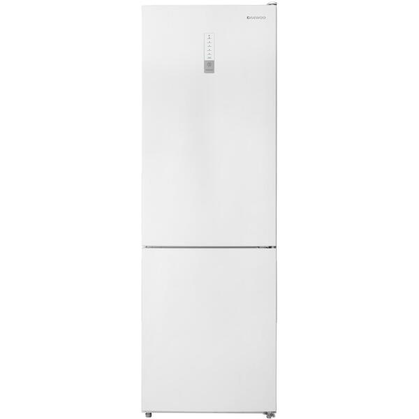 Combina frigorifica Total No Frost Daewoo volum net 310L, control electronic, iluminare LED, inghetare rapida, Clasa E, Alb